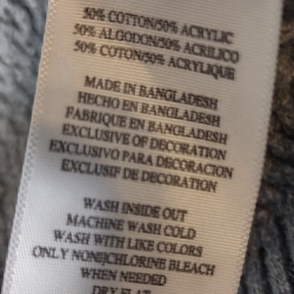 Lucky Brand Grayish Silver Button Down Cotton Blend Sweater Size M - Picture 10 of 10